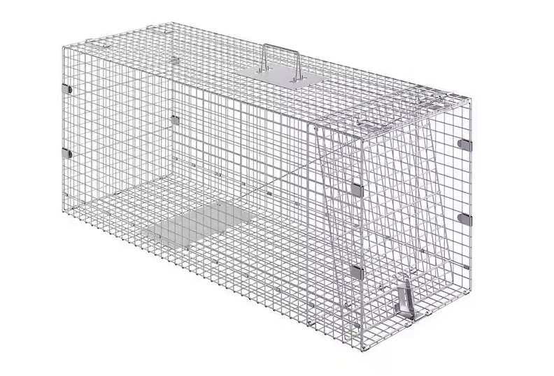 SKYSHALO 42-in x 16 in. x 18 in. Live Animal Cage Trap Humane Galvanized