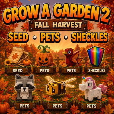  Grow A Garden 2 FALL HARVEST UPDATE   -  All Items  | GAG2 |
