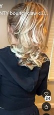 14 inch Claw Clip Ponytail Extension Layered Wavy Blonde Synthetic