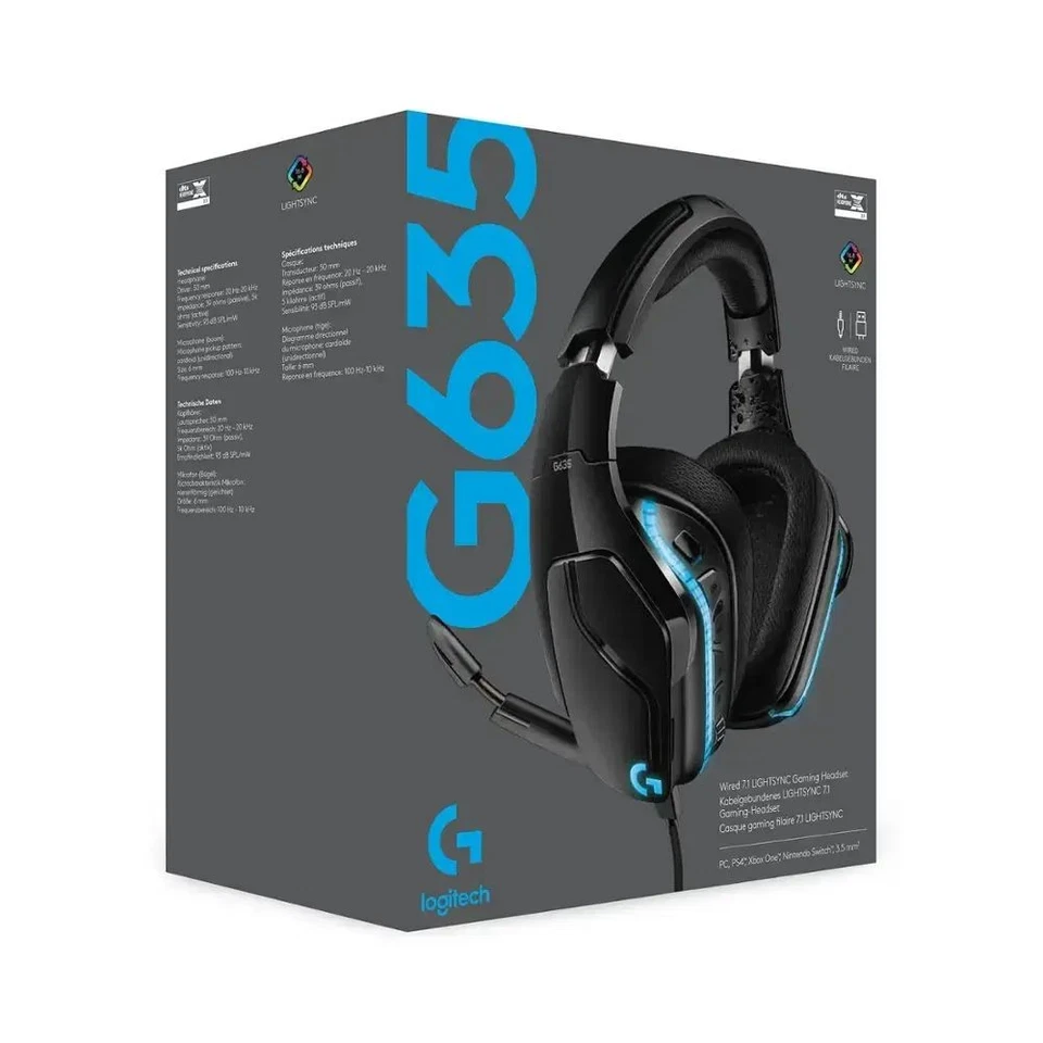 Headset Gamer Logitech G635, Surround 7.1, Drivers Pro-g 50mm, Flip-to-mute - Image 2 of 4