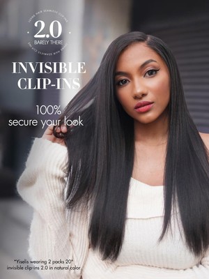 Clip In Hair Extensions Invisible Yaki Straight 16 110g 6Pcs  display picture 1
