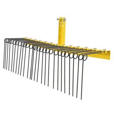 60'' 3 Point Pine Straw Landscaping Rake For Cat 0 Cat 1 Tractor Rake Attachments