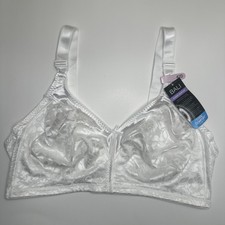 Bali Women's Double Support Spa Closure Wirefree Bra DF3372 White 42D NEW