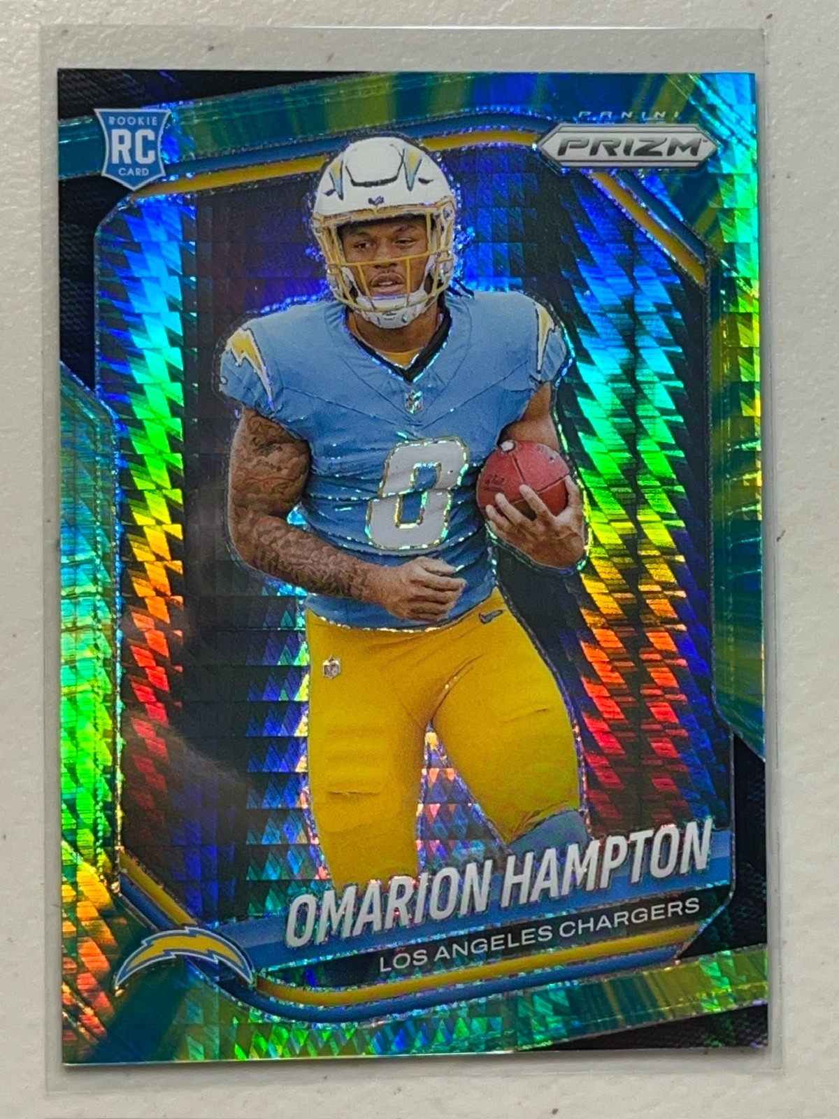 Omarion Hampton 2025 Panini Prizm /200 Hyper Prizms Rookie RC Parallel #355