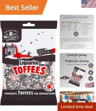 Traditional British Liquorice Toffees - 5.29 oz | Perfect Gift for Candy Lovers