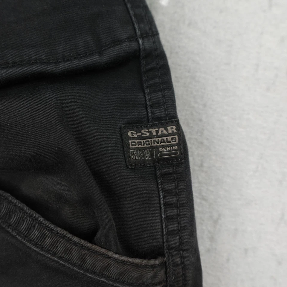 Shorts G Star RAW 34 preto Rovic com zíper solto 1/2 utilitário de carga paraquedista folgado - Imagem 4 de 4