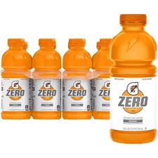 Gatorade Thirst, Quencher Zero, Sugar Sports, Drink Orange 20Oz Bottles - 8 Pack