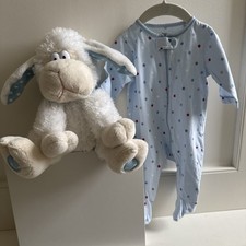 Boys Carters Small Sleeper Blue Plush Sheep Toy