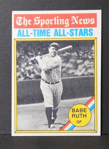 1976 Topps Baseball #345 Babe Ruth All-Time All Star Excelente - Imagen 1 de 8
