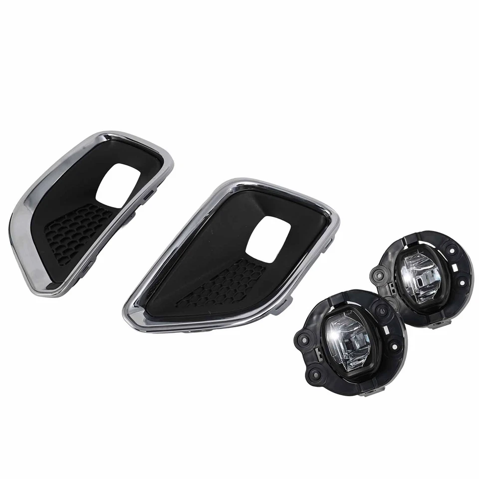 Luzes de neblina de LED com substituição de tampa de para-choque dianteiro para Jeep Cherokee 2019-2023 - Imagem 2 de 4