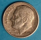 1949 S ~ Roosevelt Dime 90% SILVER 10c Coin ~ U.S. Currency ~ Circulated FINE FN