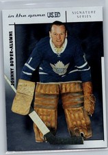 2003-04 In The Game Used Signature Series #114 Johnny Bower Toronto Maple Leafs
