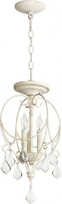 Ariel - Three Light Dual Mount Pendant     -Traditional Installation Dual Mount