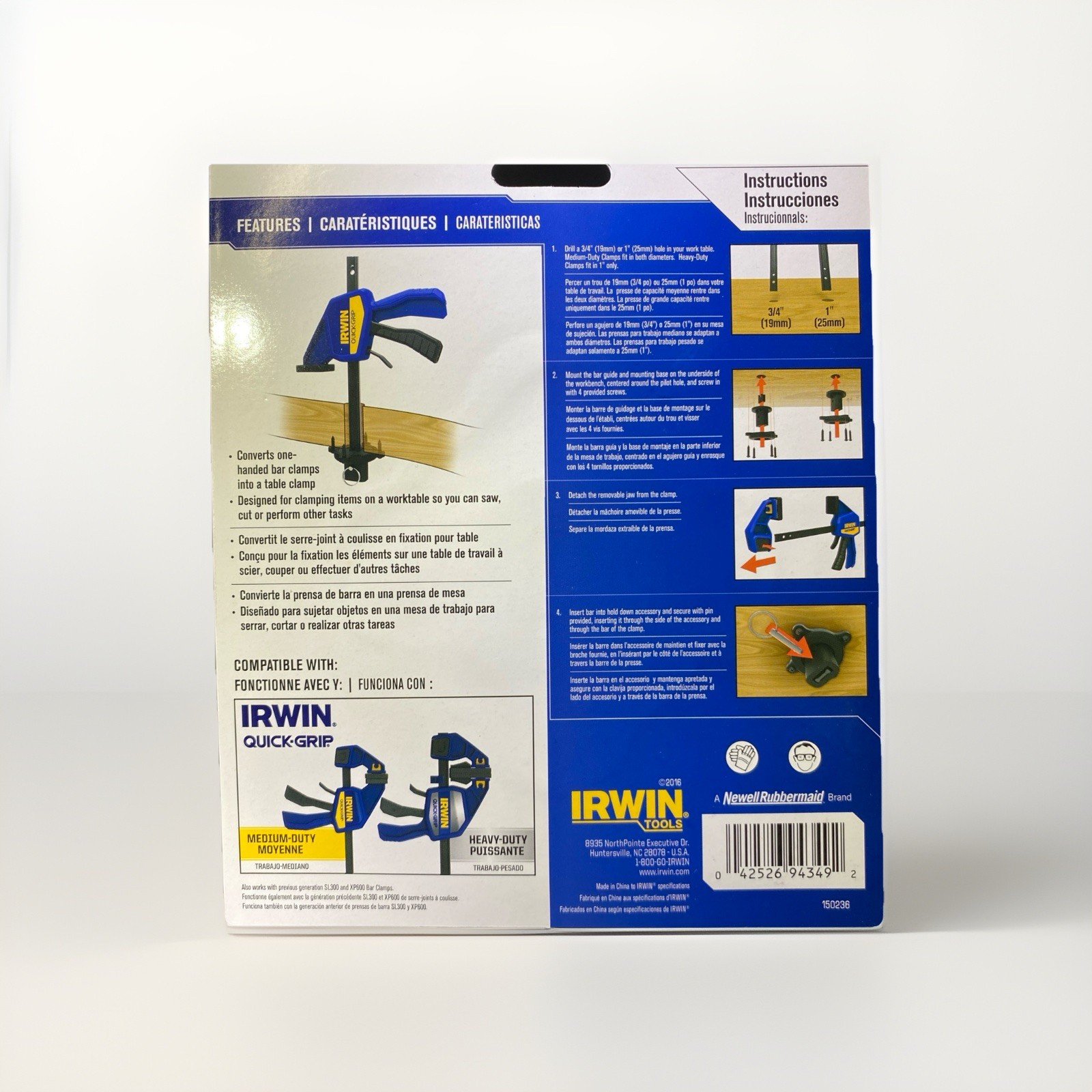 Lot of 5- NEW Irwin Quick-Grip Hold Down Jig Clamps Medium & Heavy Duty