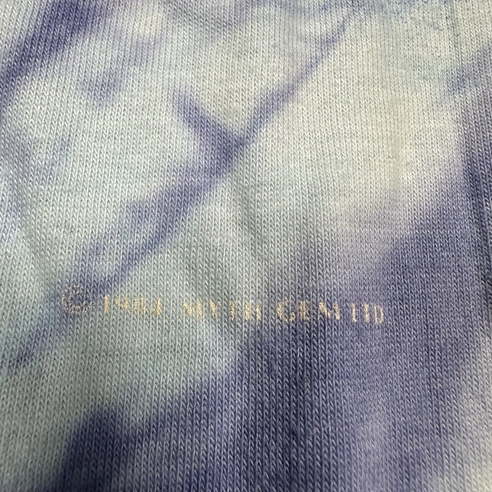 Camiseta vintage años 80 LED ZEPPELIN CORBATA AZUL 1984 CANCIÓN DEL CISNE etiqueta mediana América Foto 2 de 4