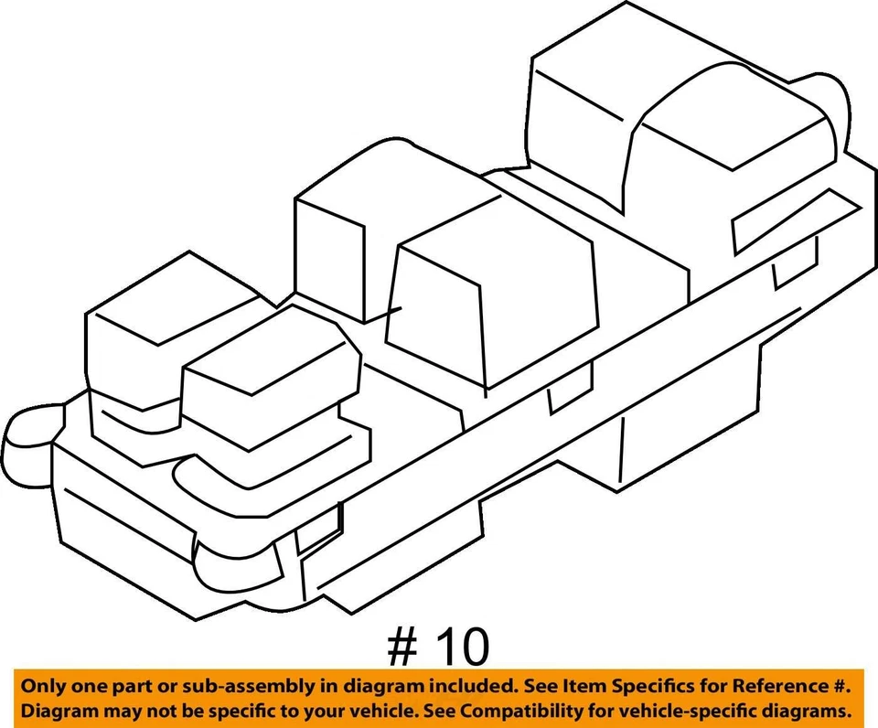 Interruptor de ventana eléctrica maestro puerta izquierda conductor Suzuki Kizashi 2010-2013 RTEOR Foto 4 de 4