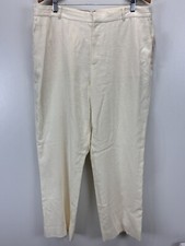NEW Lauren Ralph Lauren 100 Linen Pants Slacks Sz 20W Plus Women Ivory Lined