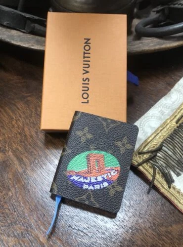 Soportes de identificación y documentos de lona marrón para hombre