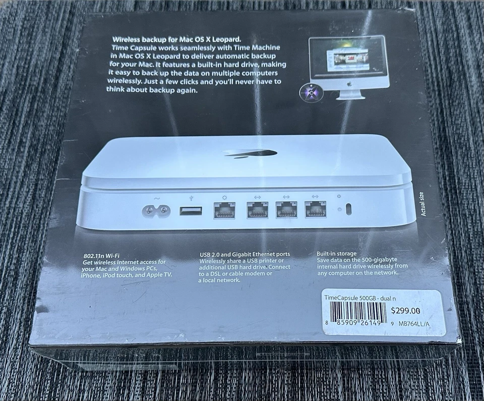 Apple Time Capsule 500 GB sellado de fábrica Foto 2 de 4