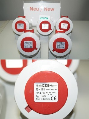 BALS CEE STANDARD 16-11h, 11076 wall socket recessed socket 4 pole plug