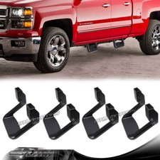 4 X Black Texture Coated Die-cast Aluminum Suv Truck Pickup Nerf Side Step Bar