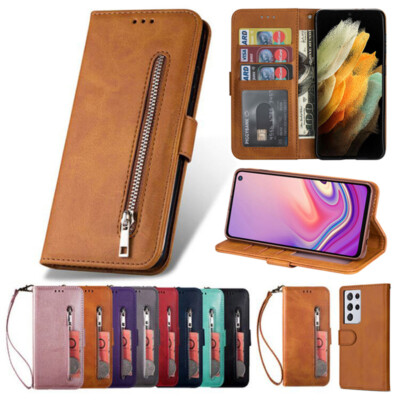 Zipper Leather Wallet Case Card Slot Flip Cover for Samsung Galaxy A13 A33 A53