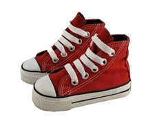 Converse All Star High Top Shoes Red Vintage Toddler Kids Size 4.5 M Made In USA