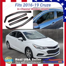 Fits Chevrolet Cruze 2016-19 In-Channel Window Visors Sun Guard Shade Deflectors