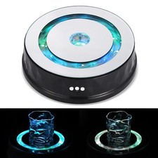 Rotating Display Stand 9inch/17.6lb LED Colorful Light 360 Degree Motorized T...
