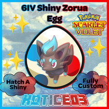 ZORUA HISUIAN SHINY 6IV EGG Pokemon SCARLET and VIOLET lv1 CUSTOMIZABLE