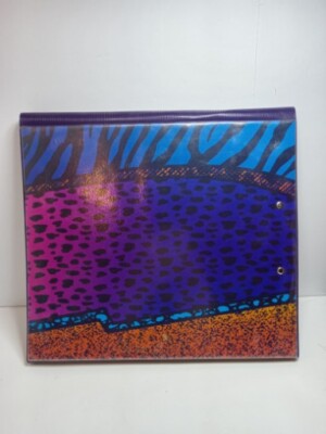 Retro Mead Trapper Keeper School Binder Folder 80's 90's Leopard