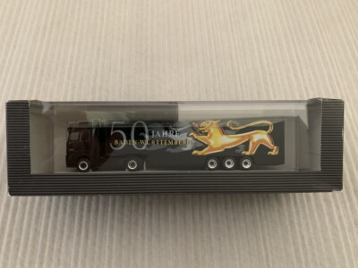 Diecast model cars Mercedes Actros 1/87 Herpa L 02 Felbermayr (A) Semitieflader-SZ mit Anlenkstuck fur Liebherr LR 1600/2
