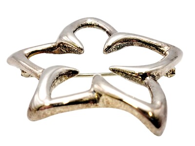 Tiffany & Co. Brooch Sterling Silver Open Flower Stick Pin Backing