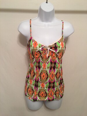 Bongo women's tank padded in bra multi color camisole Medium | eBay