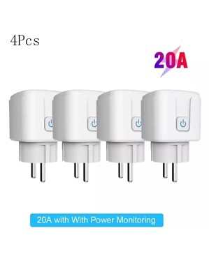 20A x 4 Stück  TUYA WiFi Smart Life Socket Plug Steckdose Buchse  Alexa google