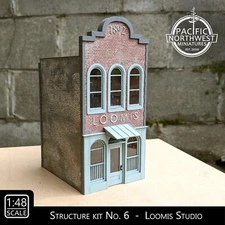 Pacific Northwest Miniatures - 1:48 O Scale Kit "Loomis Studio" (unpainted wood)