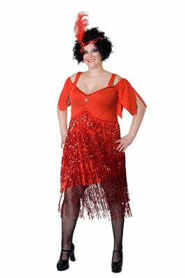 plus size sequin flapper dress Zapaka Women's Dark Green Plus Size 1920s Dress V Neck Sequins Great Flapper Gatsby Dress, Fuchsia / 2XL
