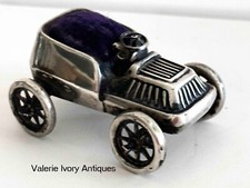 Birmingham 1908 Sterling Silver Automobile Car Pin Cushion Levi and Salaman