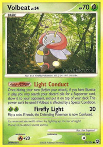 Pokemon - Volbeat - 92/106 - Common - Great Encounters - NM