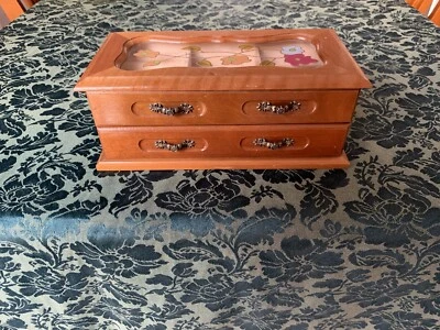 Wood Jewellery Box With Glass Insert Lid Other Jewellery Gumtree