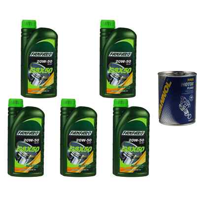 5L Motoröl FANFARO GSX 50 20W-50 1x MANNOL Motor Flush ADDITIV