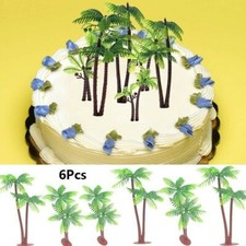 6-teilig Palme Kuchen Dekoration Cupcake Deckel Kokosnuss Baum Plastik