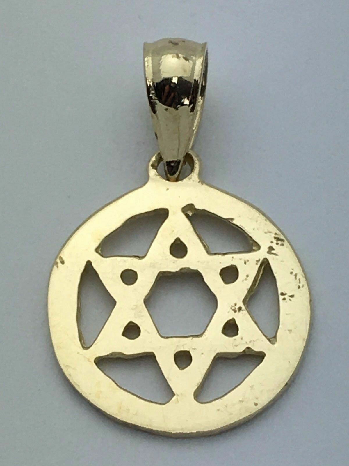 14k Yellow Gold Solid Jewish Star of David Charm Pendant 1.2 grams eBay