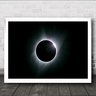 2017 Totale Sonnenfinsternis Sonne Mond Astronomie Leuchten Wandkunstdruck