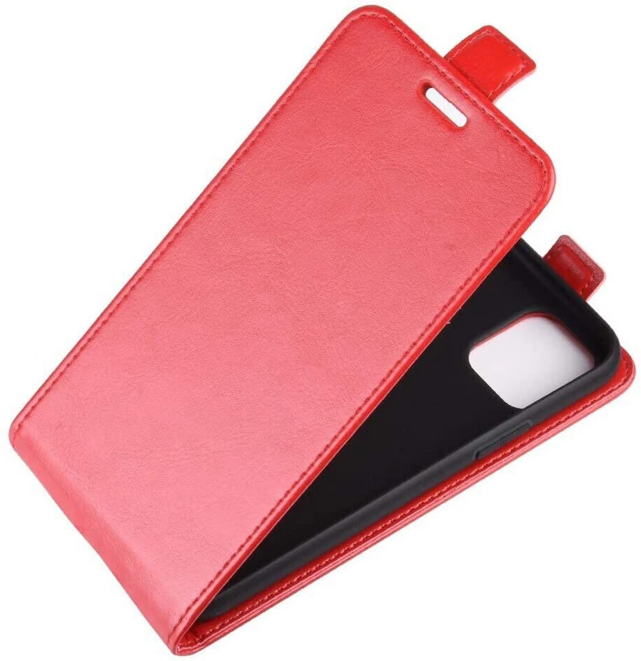 Durable Leather Vertical Flip Wallet Case for iPhone 16 15 14 13 12 11 Pro Max 7 8