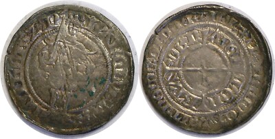1390-1431 Charles II Duke Of Lorraine Silver AR Petit Gros Nancy Mint