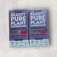 Nuvomed Pure Plant Superfood Squeezies Berry Flavor Hair, Skin, Nails 10/pk