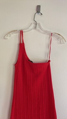 NWOT Red Knit ZARA Dress | eBay