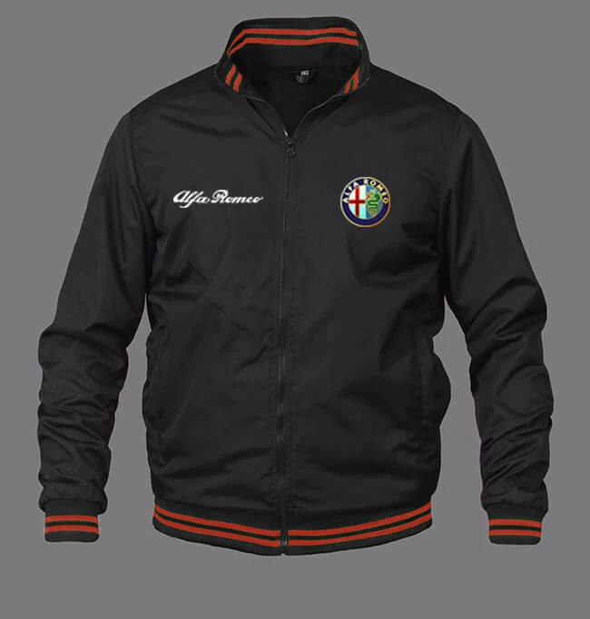 New Mens Jacket Alfa Romeo Power Stand Collar Raglan Jackets