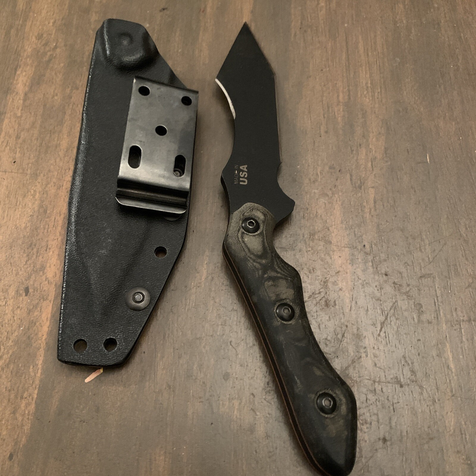 TOPS Knives HKT Fixed Blade 4” Combat Knife With Sheath eBay